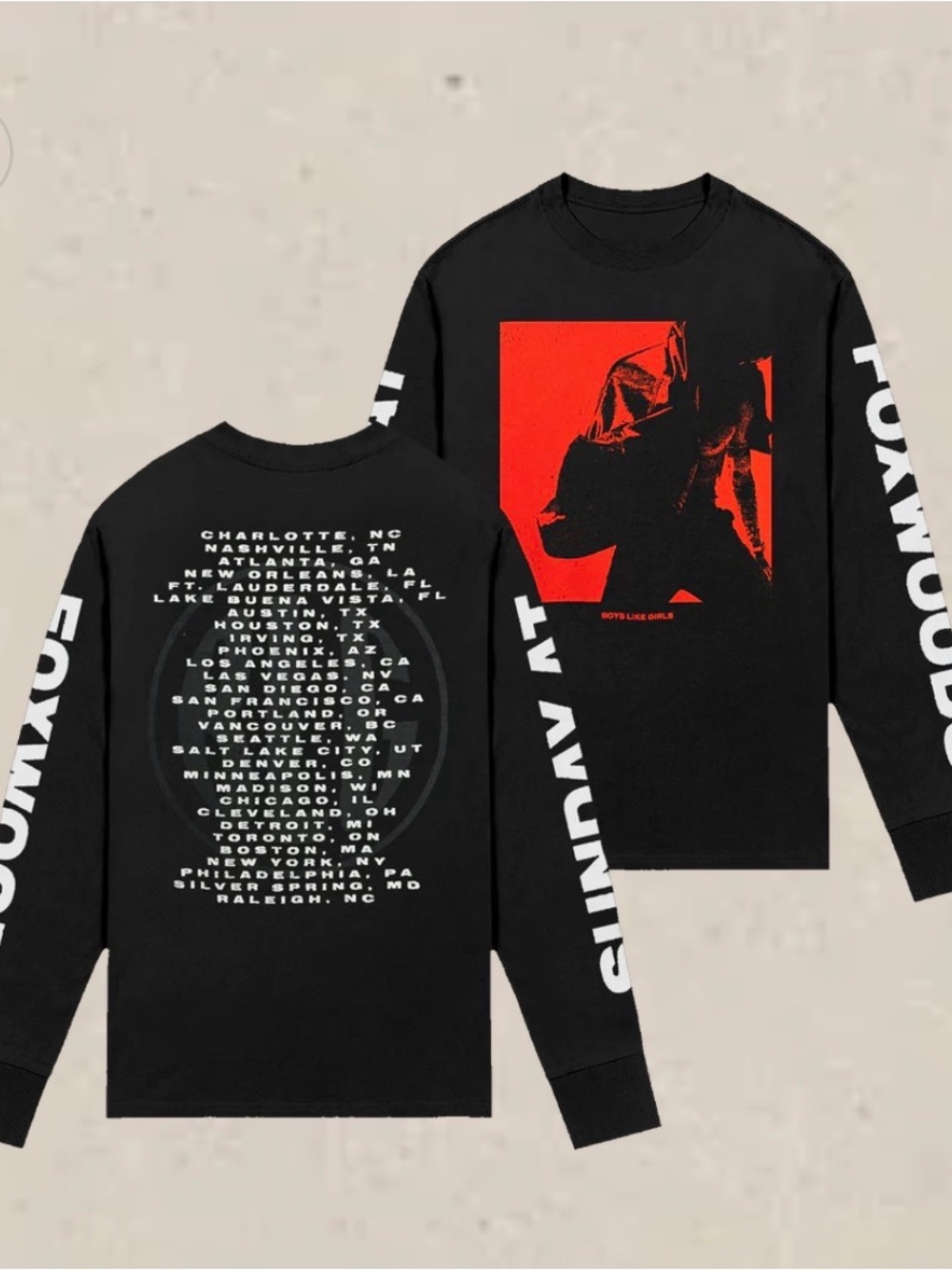 Boys Like Girls Long Sleeve Tour Merch